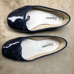 Navy Repetto Cendrillion Ballet Flats